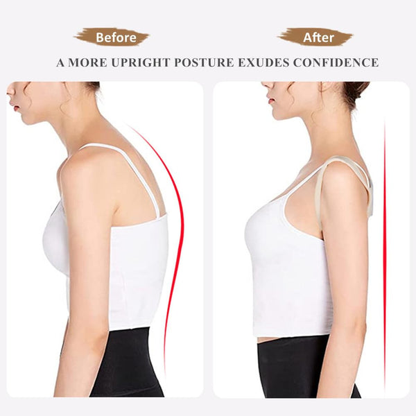 WEEOATAR Elastic Posture Trainer,Upper Back Brace,Posture Corrector with Magic Stickers Easy to Use,Adjustable Back Straightener Brace,Posture
