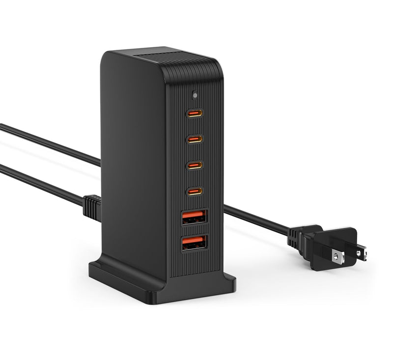 USB C Charging Station 55W,6-Port USB Charger for Multiple Devices,Usb C Fast Charging Hub Compatible with Iphone/Android/Samsung/Tablet,Etc