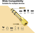 VCE 6.35Mm (1/4 Inch) Male to 3.5Mm (1/8 Inch) Female Stereo Audio Jack Adapter for Aux Cable, Guitar Amplifier, Headphone, 2 Pack