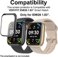 3D Smart Watch Screen Protectors Compatible with Jeejtek OYV TGW101 1.83â, and Faweio IDW26 1.83â, 3 Piece, Full Coverage