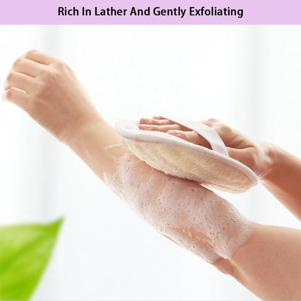 Natural Loofah Exfoliating Body Scrubber,Bath Shower Loofah Sponge for Women and Men,Made with Biodegradable Shower Luffa Sponge,For Face and Body