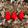 Berfutall-Cardinal Clip On Christmas Tree Ornament Decorations - Red Feathers Set of 12 Pieces Each is 2.8" Lon(A) A 12pc