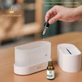Upgraded 7 Color Flame Fireplace Air Aroma Essential Oil Diffuser,Usb Personal Desktop Noiseless Cool Mist Humidifier with Auto-Off Protection for