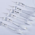20Pcs Chandelier Icicle Crystal Prisms with Bead Crystals Lighting Lamp Replacement Parts (63Mm, Clear)
