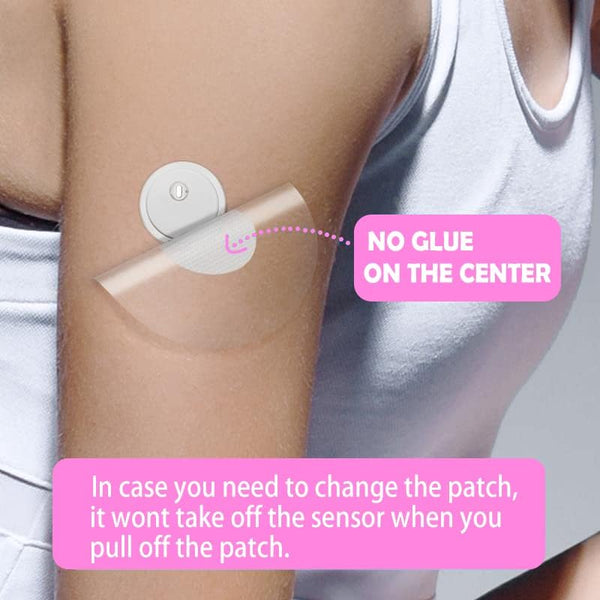 HONYOU 60Pack Freestyle 14 Day Sensor Patch & Libre 3 plus Sensor Covers Waterproof Adhesive Patches CGM Tape Clear Bandage, Hypoallergenic