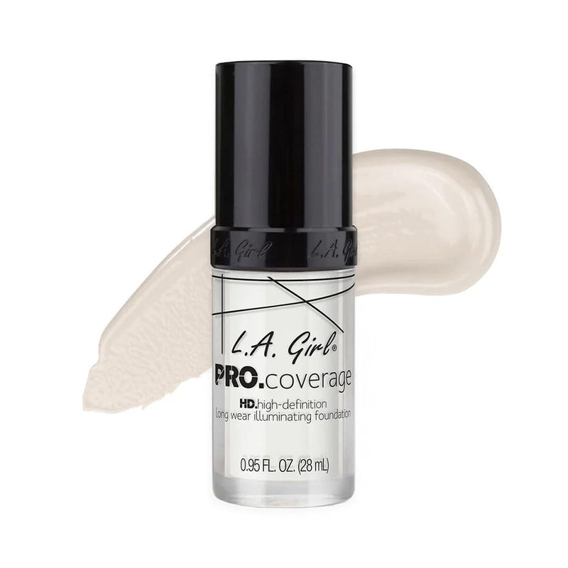 L.A. Girl Pro Coverage Liquid Foundation, White, 0.95 Fl Oz White (Foundation Lightener) 0.95 Fl Oz (Pack of 1)
