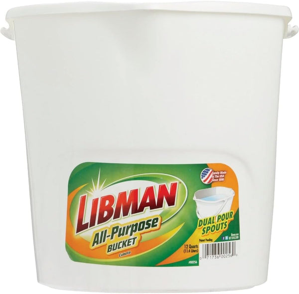 Libman Plastic All Purpose Bucket, 3 Gallon