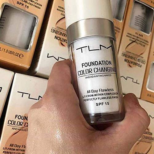 TLM Colour Changing Foundation - Flawless Coverage, Lightweight Formula, Adapts to Skin Tone, Hides Wrinkles & Lines, Hydrating & Long-Lasting, BB