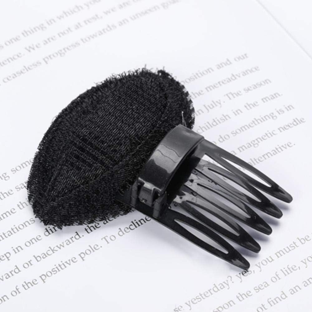 1Pc Black Fluffy Hair Pad Sponge Clip Bun Comb Bump It up Hairstyling Tool for Women and Girls - DIY Beauty and Personal Care Clips and Barrettes