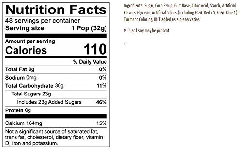 Charms Super Blow Pop Lollipops - Dual Candy and Gum Suckers - Bulk Treats for Kids and Adults - Assorted Flavors, 48 Count