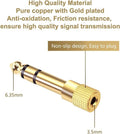 VCE 6.35Mm (1/4 Inch) Male to 3.5Mm (1/8 Inch) Female Stereo Audio Jack Adapter for Aux Cable, Guitar Amplifier, Headphone, 2 Pack