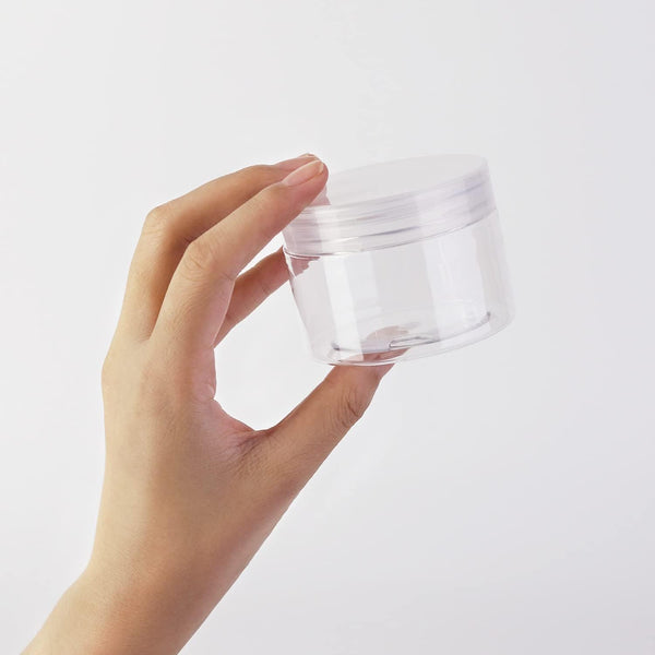 Becatocy 4Oz Plastic Container with Lids, BPA Free and Refillable Cosmetic Containers, Reusable Small Plastic Jars for Lotion, Powders, Beauty