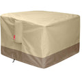 Sheechung Gas Fire Pit Cover Square - 600D Heavy Duty Patio Outdoor Fire Pit Table Cover with PVC Coating,100% Waterproof,Air Vents,Fits for