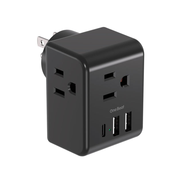 Multi Plug Outlet Extender, Power Strip Non Surge Protector Electric Outlet Splitter with 3 USB Wall Charger (1 USB C), 