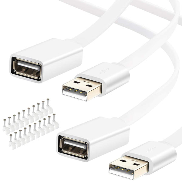 SIOCEN 13FT 2 Pack USB Power Extension Cable for Wyze Cam,Wyzecam Pan,Yi Cam,Yi Dome Home,Oculus Go,Kasa,Security Camera,Furbo Dog,Nest-Cam,Arlo