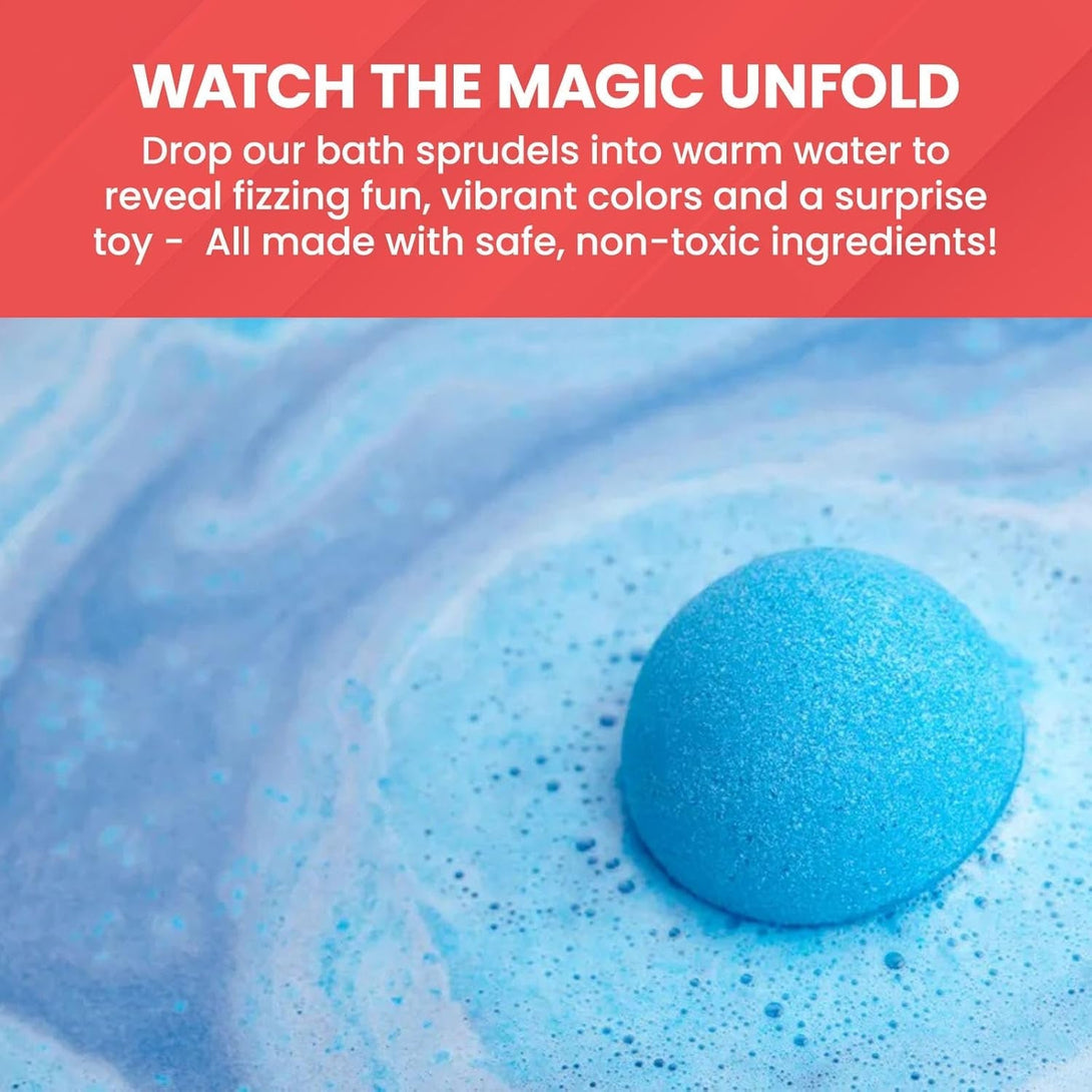 Bath Bombs for Kids: Bathbombs with Surprise inside That Wows Any Kid, Ideal Toys Fizzies for Age 3+, Men, Women and Girls with Kids, Perfect for Family Bat (6 Pcs per Pack)
