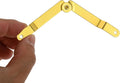 Dophee 10Pcs Gold Folding Lid Support Hinges for Jewelry Box Gift Wooden Boxes Cases Display - 62X8Mm/2.44"X0.31