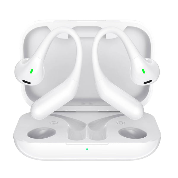 Open Ear Headphones,Bluetooth 5.3 Wireless Earbuds,5.9G Ultra-Lightweight Sport Earphones with Mic for Running Cycling,Secure Fit for Small Ears
