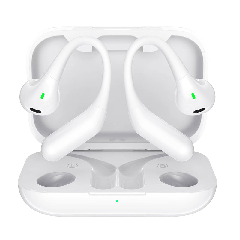 Open Ear Headphones,Bluetooth 5.3 Wireless Earbuds,5.9G Ultra-Lightweight Sport Earphones with Mic for Running Cycling,Secure Fit for Small Ears