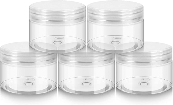 Becatocy 4Oz Plastic Container with Lids, BPA Free and Refillable Cosmetic Containers, Reusable Small Plastic Jars for Lotion, Powders, Beauty
