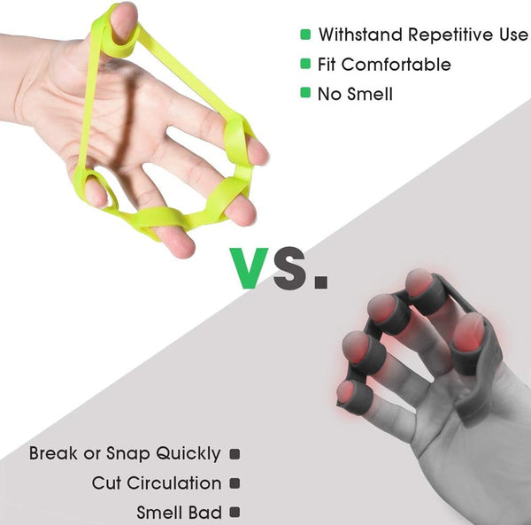 Pnrskter Hand Grip Strengthener, Finger Exerciser, Grip Strength Trainer (6 Pcs),New Material,Forearm Grip Workout, Finger Stretcher, Relieve