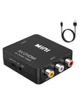 ABLEWE RCA to HDMI,AV to HDMI Converter, 1080P Mini RCA Composite CVBS Video Audio Converter Adapter Supporting PAL/NTSC for TV/PC/ PS3/ STB/Xbox