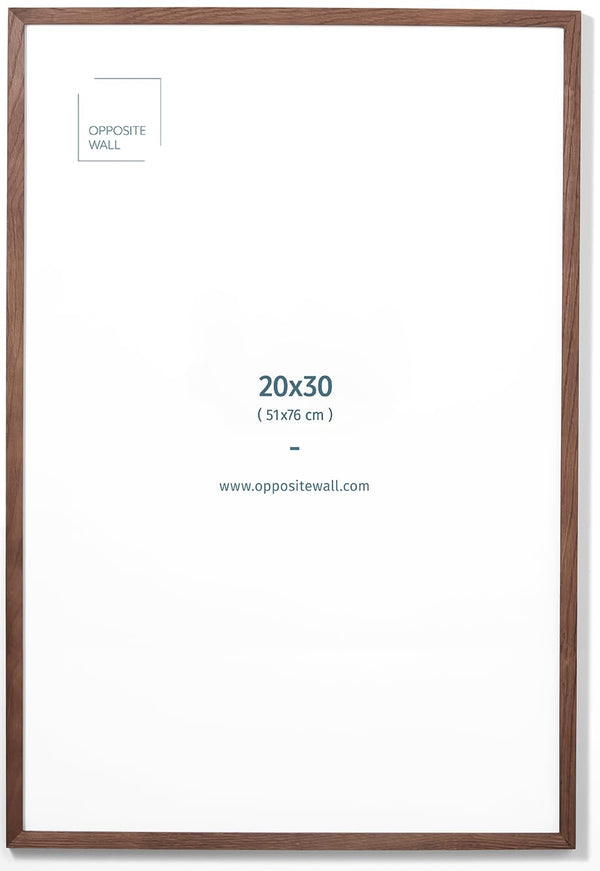 Opposite Wall - 20X30 in - Black Solid Oak Wood Picture Frame - Lightweight, Versatile & Shatterproof - Wall Hanging Poster or Photo Frame - Wall