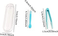 4Pcs Blue Contact Applicator,Contact Lens Remover Tool,Inserter/Remover+Tweezer with Soft Tip,For Contact Lens Cases Health and Household Contact