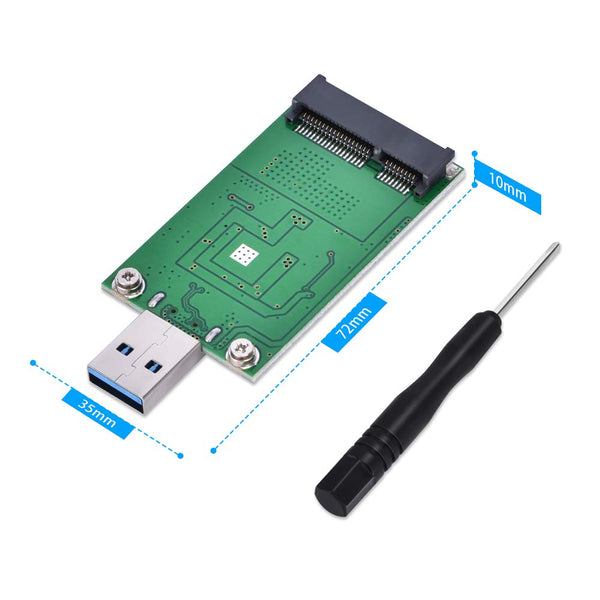 ELUTENG Msata to USB 3.0 Adapter - Mini SATA Converter as Portable Flash Drive External Hard Drive (No Cable Needed)