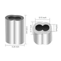 200 Pcs Aluminum Crimping Loop Sleeve 1/16", Cable Ferrule Wire Rope Sleeves Loop Sleeve (200 Pcs)