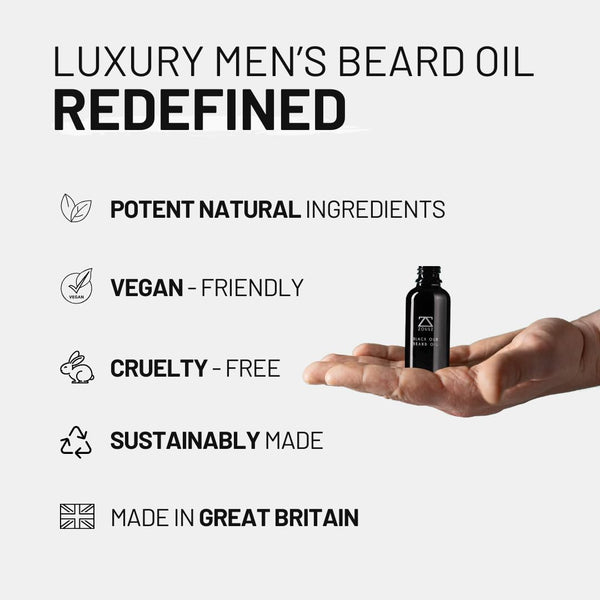 Beard Oil for Men, 100Ml Refill Pouch - Black Oud (Growth Enhancer), Beard Care Essential, Moisturiser/Softener, Non-Greasy after Shaving Oil,