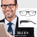 BLS BLUES Reading Glasses for Women/Men Blue Light Blocking, Fashion Readers anti Eye Strain/Migraine Eyeglasses 6 Packs/Case