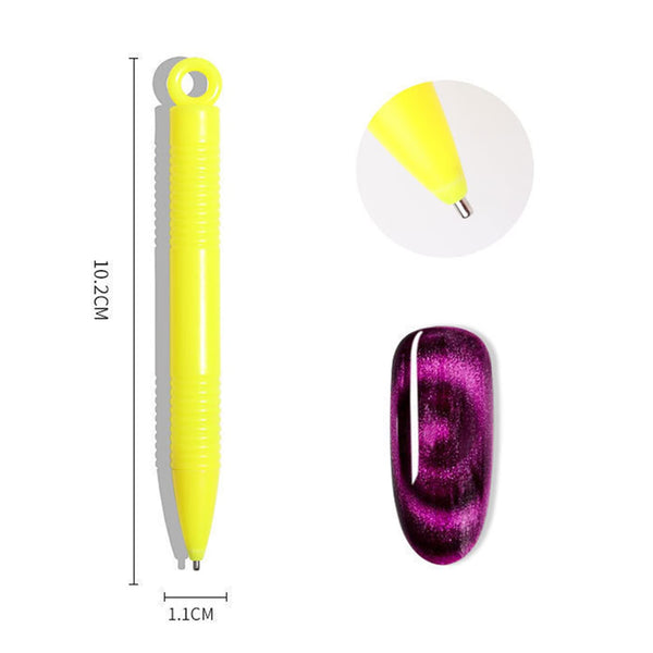 WOKOTO 9Pcs Cat Eye Magnet for Nails Uv Gel Nail Magnets for Gel Polish Magnet Pens Sticks Gradient Designs Tools Nail Art Magnets Pens for Women