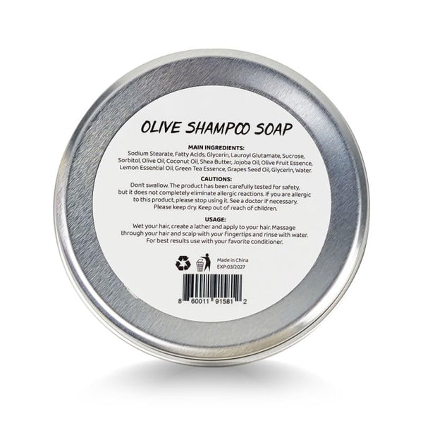 Herbal Shampoo Bar - Olive Scent - All Natural, Organic Ingredients - Nourish & Moisturize to Prevent Hair and Scalp Dryness