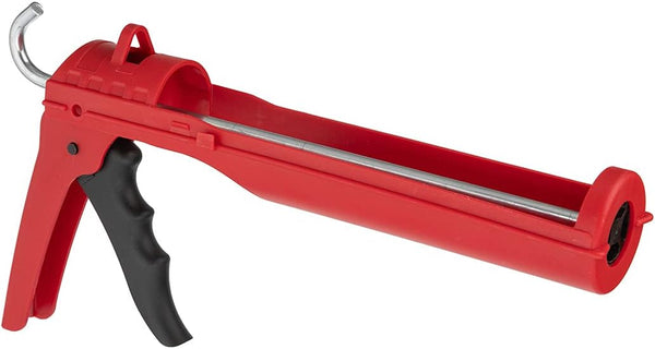 INTERTOOL Drip-Free Hand Caulking Gun, 10 Oz. Tube, 10:1 Thrust Ratio, Lightweight Durable Body, Smooth Rod, Quiet Ratcheting HT-0027