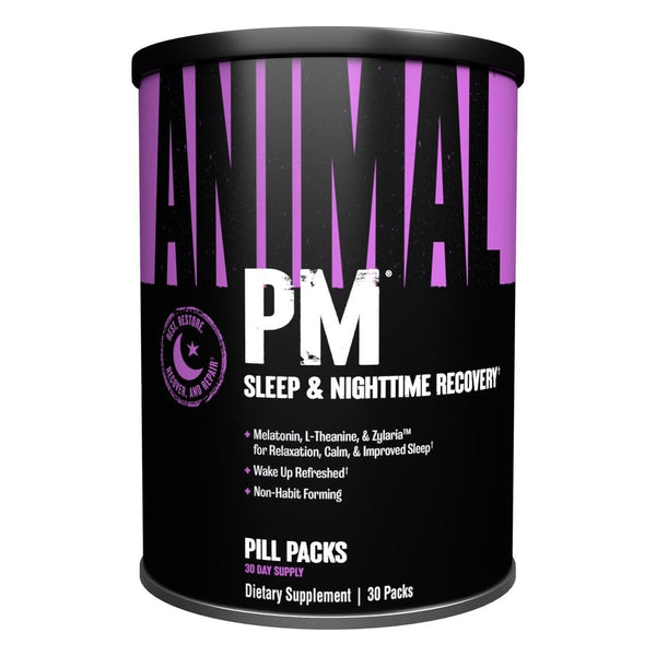 Animal PM - Sleep Aid for Adults Non-Habit Forming Relaxation Enhancer and Mood Support with Melatonin, L-Theanine, Zylaria, Zinc, Magnesium,