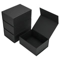 Ditwis 4 Pack 9.5X7X4 Inches Gift Boxes with Magnetic Closure Lids, Black Magnetic Box for Wedding, Groomsmen Bridesmaid Proposal, Birthdays,
