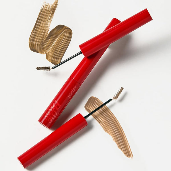 Espoir the Brow Color Fixing Cara #6 Rosy Brown 0.1 Fl Oz | Easy Fixing without Clumping | Long Lasting Smudgeproof Eyebrow Mascara | Soft Mood