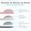 Office Mousepad with Gel Wrist Support - Ergonomic Gaming Desktop Mouse Pad Wrist Rest - Design Gamepad Mat Rubber Base for Laptop Computer