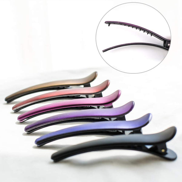 Hair Clips for Styling, HAITAO 12 PCS Non-Slip Colorful Plastic Duckbill Alligator Hair Barrettes Pins for Women, Baby Kids and Girls, 3.5