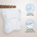 Bath Pillow for Tub Bathtub Pillow for Head and Neck 4D Air Mesh Spa Bath Tub Pillow Headrest with Non-Slip 6 Strong Suction Cups Luxury Bathtub