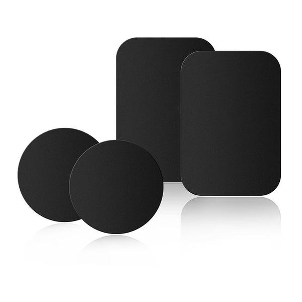 Pau1Hami1Ton Adhesive Thin Metal Plates(Compatible with Magnetic Mounts),4 Piece Metal Plates for Phone Case for Car.(2 Rectangle and 2 Round) S-07N