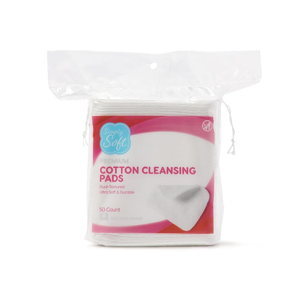Simply Soft Premium Jumbo Cotton Cleansing Pads, 100% Pure Cotton, Large 3.5 x 4.5 Cotton Pads (200 Count) 3.5 Inch x 4.5 Inch Cleansing Pads