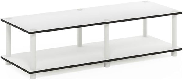 Furinno Just No Tools Wide TV Stand, White