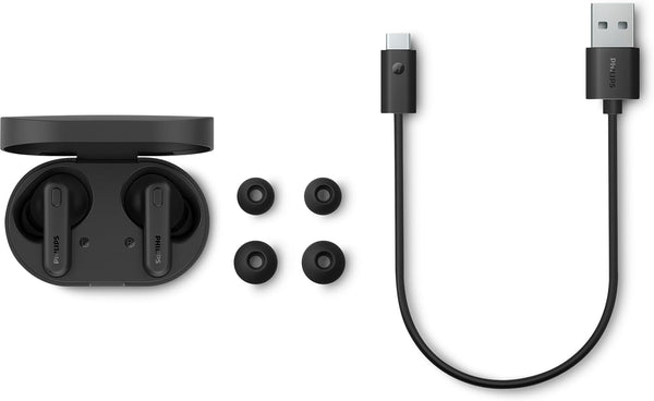 PHILIPS TAT1108 Wireless Earbuds,True Wireless Headphones,Powerful Bass with 6 Mm Driver,Clear Call with AI Mic,15-Hour Battery Life,Bluetooth