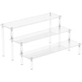 Acrylic Display Risers, 3 Tier Perfume Organizer Stand, Clear Cupcake Stand Holder, Large Shelf Risers for Figures, Dessert Shelves for Party,