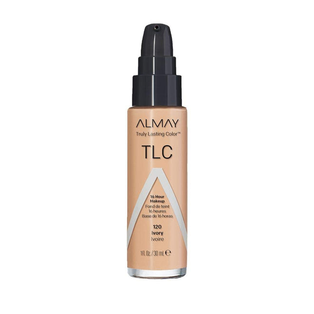 Almay Truly Lasting Color Liquid Makeup, Long Wearing Natural Finish Foundation with Vitamin E and Lemon Extract, Hypoal