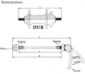 MTB Quick Release Bicycle Hub, Road Mountain Bike Front & Rear Axle Hollow Shaft Set with Standard Spacing (1 Pair, 4 Piece)