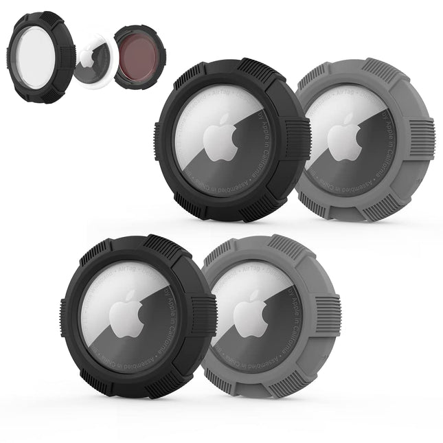 Air Tags-4 Pack Apple, Airtags Sticker Case, Airtag Sticker Mount Holder with for Find Luggage/Camera Case/Bike Mount/Ca