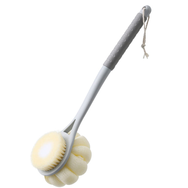 Shower Body Brush,Soft Bristles and Beautiful Pumpkin Loofah 14â Long Handle Back Scrubber Bath Mesh Sponge for Skin Exfoliating Bath,Massage